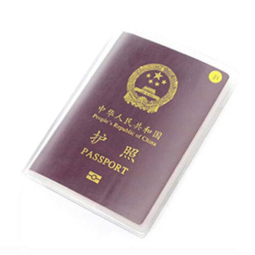 Paowsietiviity 13.5x19cm PVC Transparent Dull Polish Passport Cover Transparent Card ID Cover Case Travelling Passport Bags, Grind, Mahlen, Siehe Produktbeschreibung, Als Beschreibung von Paowsietiviity