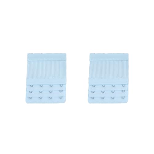 Paowsietiviity BH-Verlängerung, 3 Reihen, 4 Haken, verstellbar, verlängert, BH-Zubehör, Unterwäsche, Hellblau, 2er-Set (hellblau), as description von Paowsietiviity