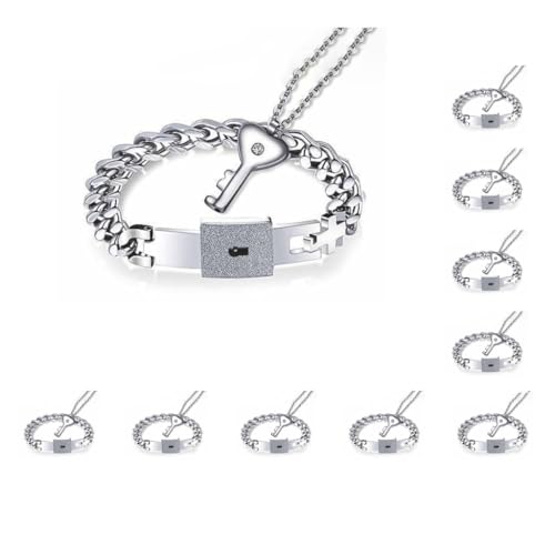 Paowsietiviity Damen-Armband, modische Halskette, Paare, Schmuck, Armbänder, Geschenke, Armreif, Verkleiden für Hochzeit, Verlobung, Party, Stahl, Farbe, Siehe Produktbeschreibung, Kunststoff, Siehe von Paowsietiviity