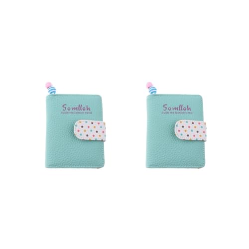 Paowsietiviity Damen Mädchen Dots Geldbörse Clutch Münzkartenhalter Geldbörse Handtasche Rosa, 2 Set (grün), Type B, Als Beschreibung von Paowsietiviity