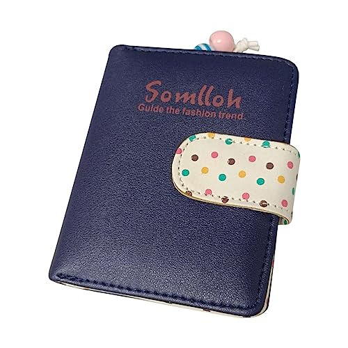 Paowsietiviity Damen Mädchen Dots Geldbörse Clutch Münzkartenhalter Geldbörse Handtasche Rosa, blau, as described, Als Beschreibung von Paowsietiviity