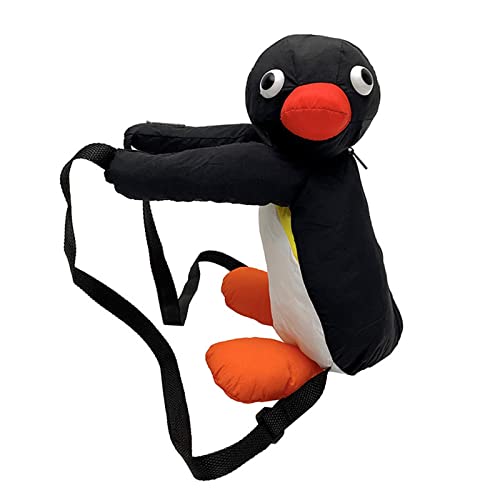 Paowsietiviity Lustiger Plüsch Rucksack Telefon Tasche Plüschtier für Kinder Kinder Geschenk, Pinguin, pinguin, 18 x 38 x 8cm von Paowsietiviity