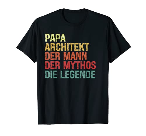 Herren Papa Architekt Vater Vatertag Lustiger Spruch T-Shirt von Papa Architekt Vatertag Geschenk-Idee