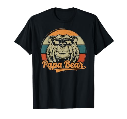 Papabear Papa Bär mit Baby Daddy Dad Vatertag Outfit T-Shirt Papabear Papa Bär mit Baby Daddy Dad Vatertag Outfit T-Shirt von Papa Bear Papabear retro Fathers Day Gift vintage