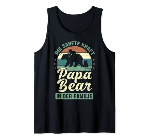 Herren Papa Bear, 2 Bären-Welpen, Papa 2 Kinder, Vatertag, Bär Tank Top Herren Papa Bear, 2 Bären-Welpen, Papa 2 Kinder, Vatertag, Bär Tank Top von Papa - Content Design Studio
