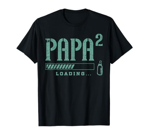 Werdender Papa Zwillinge, 2. Kind, Baby Ankündigung Papa T-Shirt von Werdender Papa - Content Design Studio