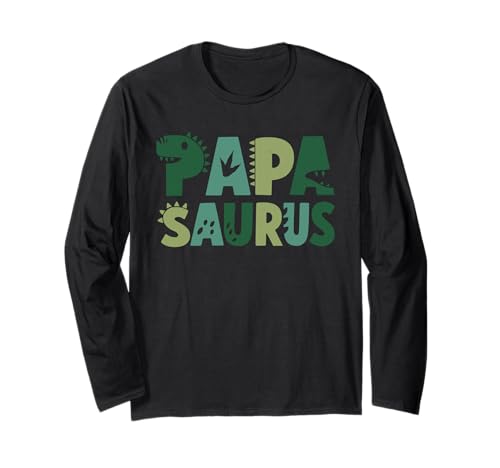 Papa Saurus Passende Familie Geburtstag Dinosaurier Männer Frauen Kinder Langarmshirt von Papa Dinosaur Birthday Boy And Girl Present Family