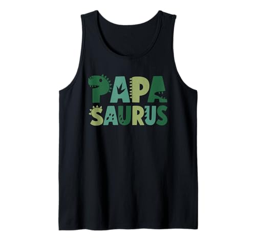 Papa Saurus Passende Familie Geburtstag Dinosaurier Männer Frauen Kinder Tank Top von Papa Dinosaur Birthday Boy And Girl Present Family