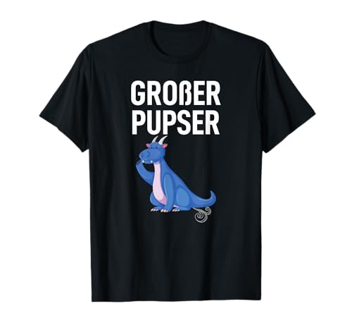 Großer Pupser Kleiner Pupser Partnerlook Baby Partner Look T-Shirt von Papa Geschenk Vater Spruch Sohn Lustig Tochter