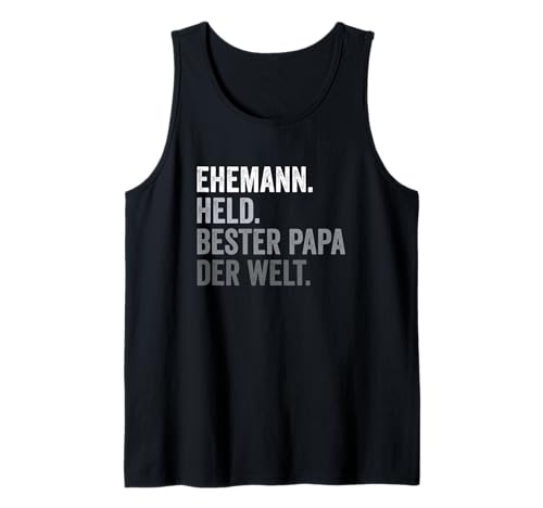 Herren Ehemann Held Bester Papa der Welt Vater Tank Top von Papa Geschenk Vatertag Geburtstag
