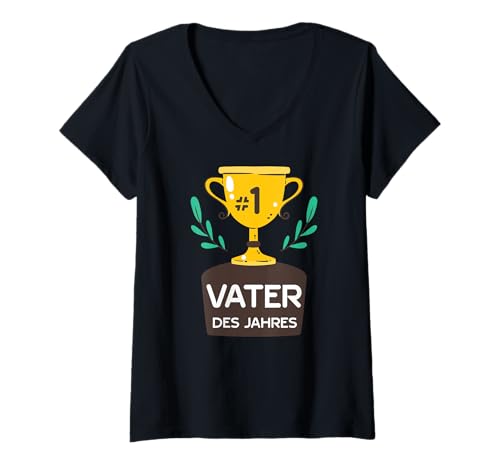 Damen Preis für den Vater des Jahres T-Shirt mit V-Ausschnitt von Papa Geschenk