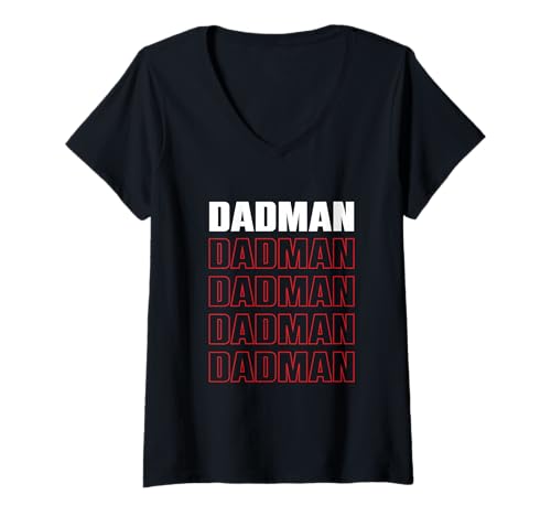 Damen Dad Man Lustiges Superheld Papa Geschenk Vatertag T-Shirt mit V-Ausschnitt Damen Dad Man Lustiges Superheld Papa Geschenk Vatertag T-Shirt mit V-Ausschnitt von Papa Held Humor Familie Geschenk