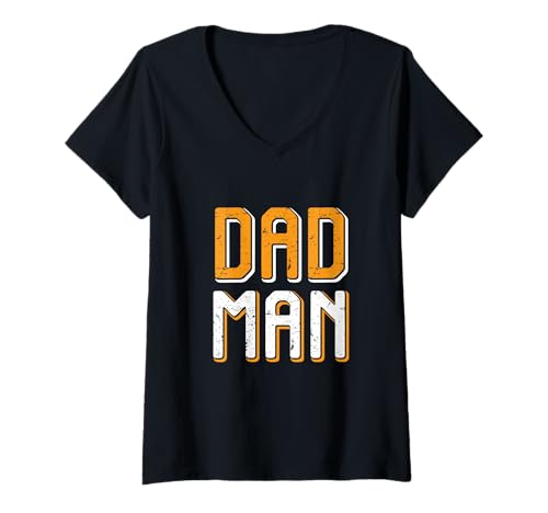 Damen Dad Man Lustiges Superheld Papa Geschenk Vatertag T-Shirt mit V-Ausschnitt Damen Dad Man Lustiges Superheld Papa Geschenk Vatertag T-Shirt mit V-Ausschnitt von Papa Held Humor Familie Geschenk