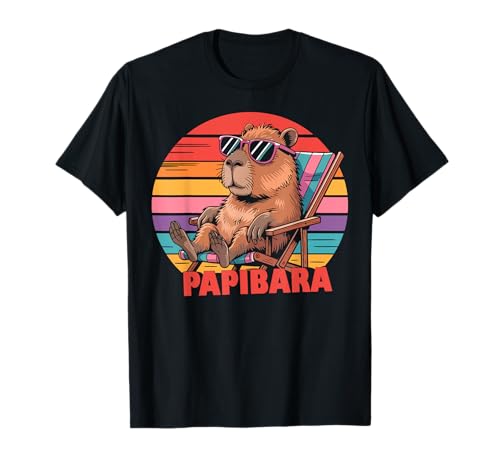Papibara – Capybara Wortspiel Vatertag, Männer Papa T-Shirt Papibara – Capybara Wortspiel Vatertag, Männer Papa T-Shirt von Papa Humor Tiere Sprüche Designs