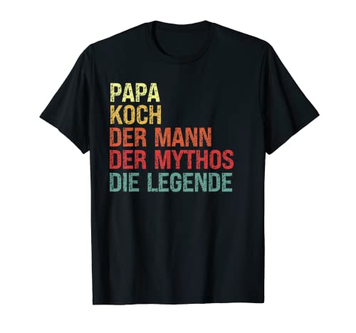 Herren Papa Koch Vater Vatertag Lustiger Spruch T-Shirt von Papa Koch Vatertag Geschenk-Idee