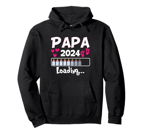Ich Werde Papa Loading 2024 Baby Ankündigung Mädchen Pullover Hoodie von Papa Loading 2024