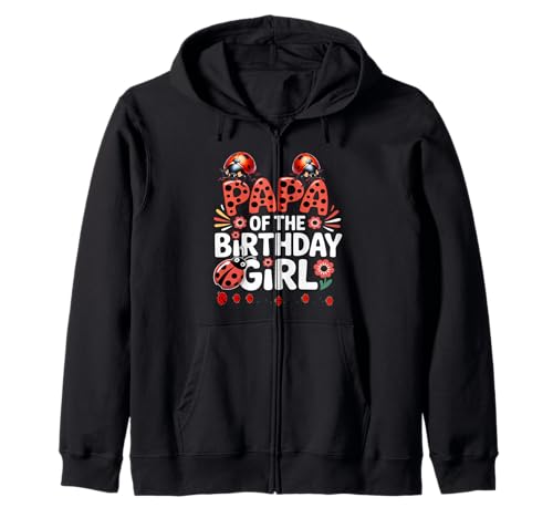 Liebenswerter Marienkäfer für Familien, Marienkäfer, für Damen Kapuzenjacke von Papa OF THE BIRTHDAY GIRL Ladybug