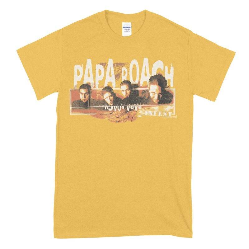 Papa Roach Heads T-Shirt gelb in XXL von Papa Roach