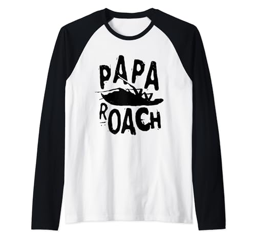 Papa Roach - Herren Unisex-Erwachsene Classic Infest Logo Raglan Shirt Schwarz S Crew Neck Langarm Polyester 100% Pull-On Klassische Passform Standardlänge von Papa Roach