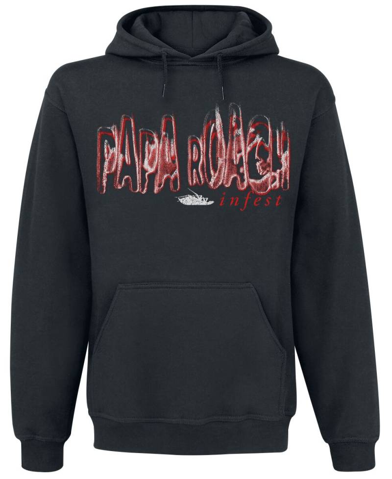Papa Roach Kapuzenpullover - Logo Blur - S bis XXL - für Männer - Größe XL - schwarz  - Lizenziertes Merchandise! von Papa Roach