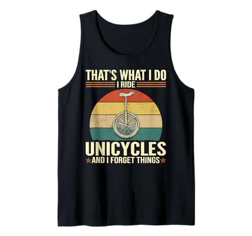 Herren Das mache ich - Lustig Einrad fahren und Dinge vergessen Tank Top Herren Das mache ich - Lustig Einrad fahren und Dinge vergessen Tank Top von Papa Tee