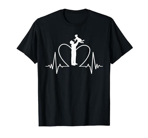 Papa und Tochter für Mädchen Vater Vatertag Herz Frequenz T-Shirt von Papa Tochter Mädchen Vatertag Shop