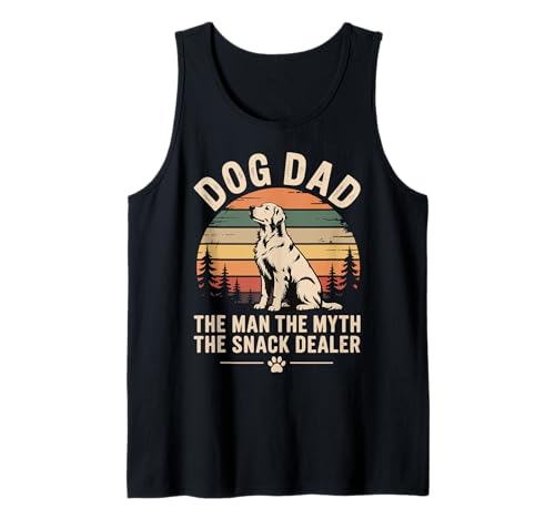 Herren Dog Dad The Man The Myth The Snack Dealer Snackanbieter Tank Top von Papa Vater Hundebesitzer Leckerlis Für Hunde