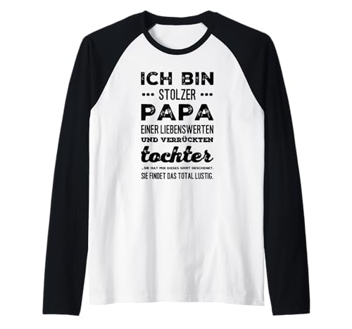 Herren Stolzer Papa Liebe Tochter Raglan von Papa Vater und Familie