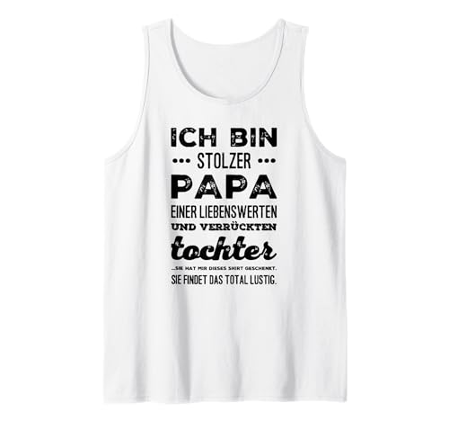 Herren Stolzer Papa Liebe Tochter Tank Top von Papa Vater und Familie