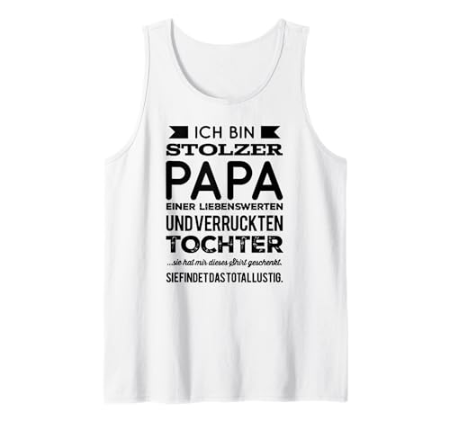 Herren Stolzer Papa Liebe Tochter Tank Top von Papa Vater und Familie