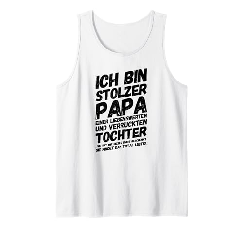 Herren Stolzer Papa Liebe Tochter Tank Top von Papa Vater und Familie