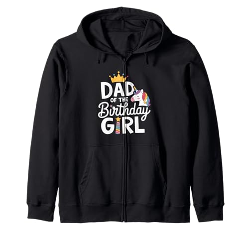 Cute Unicorn Bday Party Celebration Dad of The Birthday Girl Kapuzenjacke Cute Unicorn Bday Party Celebration Dad of The Birthday Girl Kapuzenjacke von Papa des Geburtstagskind Outfits