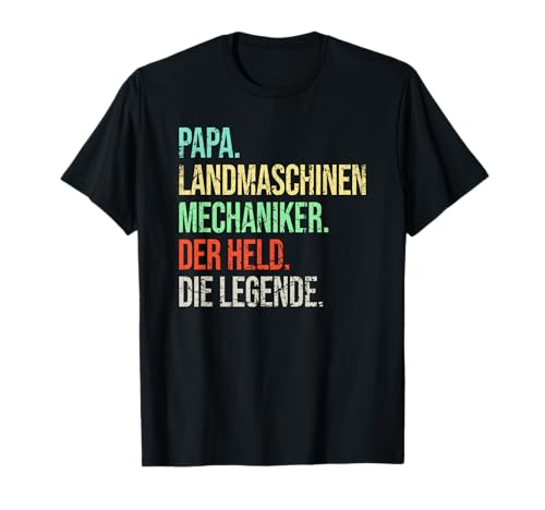 Herren Landmaschinenmechaniker Papa Legende Vintage Vater T-Shirt Herren Landmaschinenmechaniker Papa Legende Vintage Vater T-Shirt von Papa die Legende Landmaschinen Mechaniker Väter