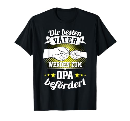 Herren Herren die Besten Väter werden zum Opa Befördert Papa T-Shirt von Papa und Opa ich habe Zwei Titel Vatertag Geschenk