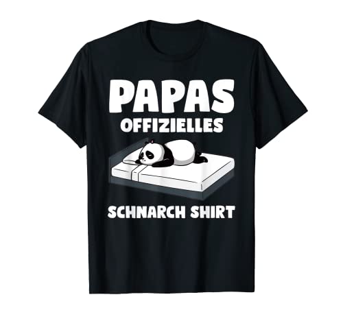 Herren Papas offizielles Schnarch Shirt Pyjama Papa T-Shirt von Papa & Schlafshirt Geschenk