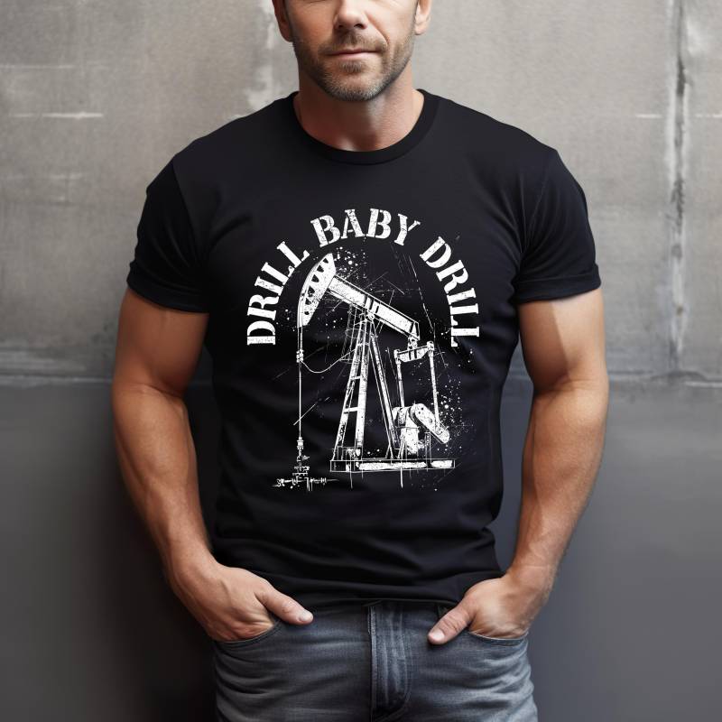 Drill Baby Shirt Ölfeld Arbeiter Pumpjack T-Shirt von PapaMoDesign
