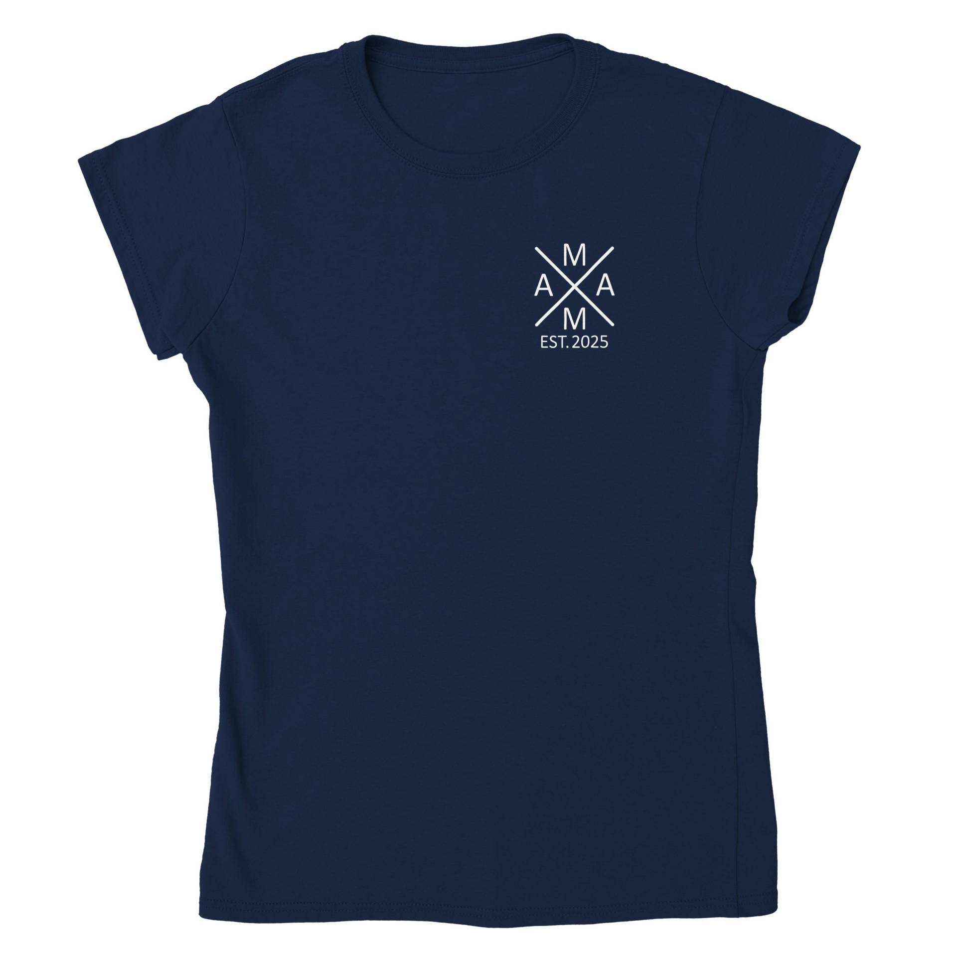 Mama 2025 T-Shirt Shirt With Year Cross 2023 2024 Est von PapaMoDesign