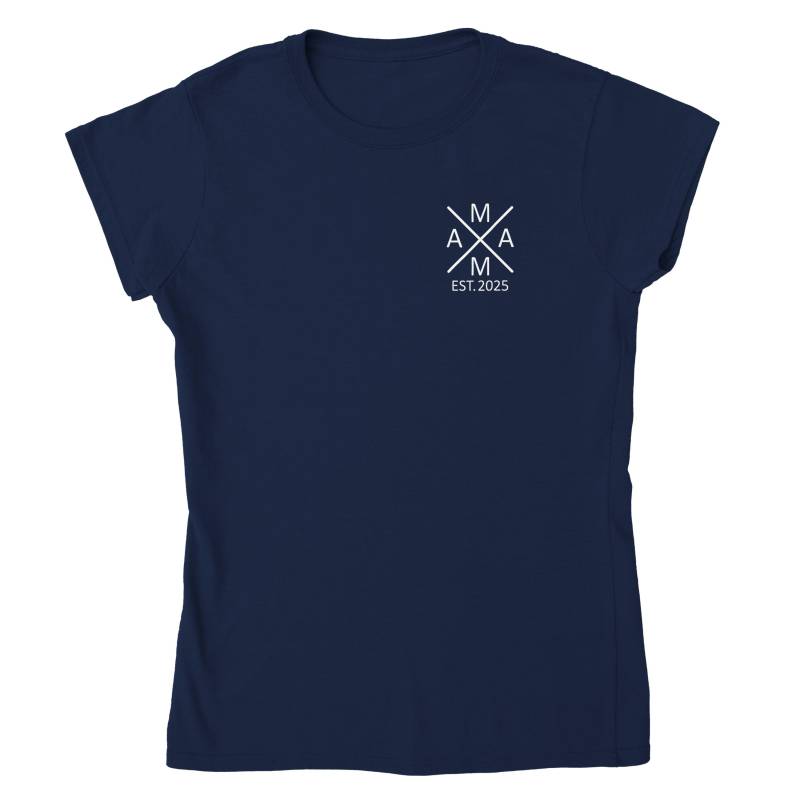Mama 2025 T-Shirt Shirt With Year Cross 2023 2024 Est von PapaMoDesign