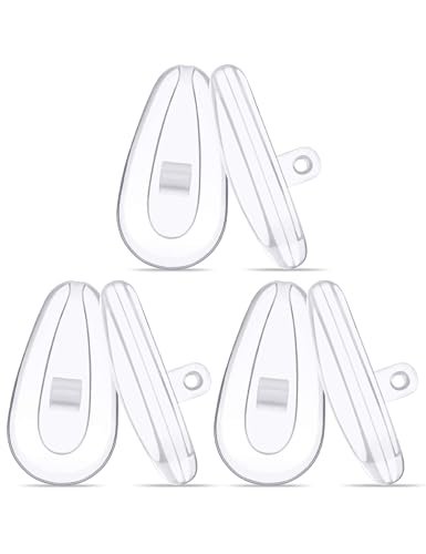 PapaViva Ersatz-Nasenpads für Oakley Tincup OX3184/Tincup Carbon OX5094/Tincup 0.5 Ti OX5099, Transparent - 3 Paar verpackt, Tincup/Tincup Carbon/Tincup 0.5 Ti von PapaViva