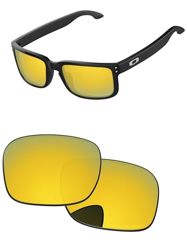 PapaViva Ersatzgläser für Oakley Holbrook OO9102 55 mm Sonnenbrille, 24 Karat Gold, polarisiert PapaViva Ersatzgläser für Oakley Holbrook OO9102 55 mm Sonnenbrille, 24 Karat Gold, polarisiert von PapaViva