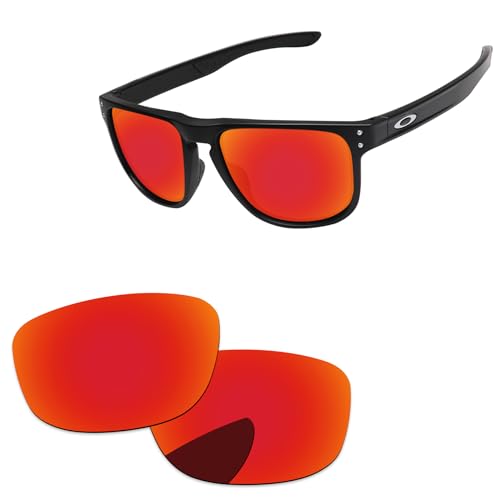 PapaViva Ersatzgläser für Oakley Holbrook R OO9377/Holbrook R Asian Fit OO9379, feuerrot, Holbrook R von PapaViva