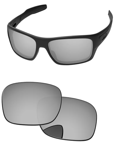 PapaViva Ersatzgläser für for Oakley Turbine OO9263, Pro+ Chrome Silver Polarized - Anti-Salt, von PapaViva