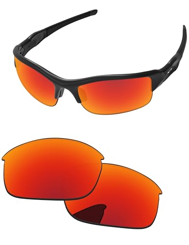 PapaViva Ersatzlinsen für for Oakley Flak Jacket Pro+ Feuerrot Polarisiert von PapaViva