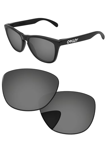 PapaViva Ersatzlinsen für for Oakley Frogskins Pro+ Schwarzchrom Polarisiert von PapaViva