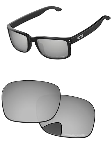 PapaViva Ersatzlinsen für for Oakley Holbrook Chromsilber - Polarisiert von PapaViva