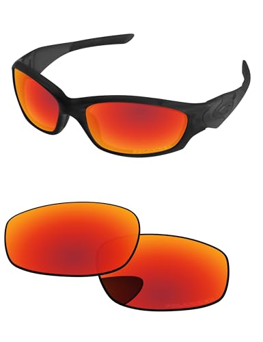 PapaViva Ersatzlinsen für for Oakley Straight Jacket 2007 Feuerrot - Polarisiert von PapaViva