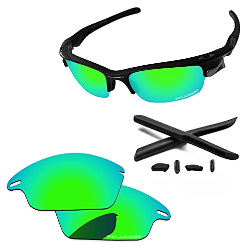 PapaViva Ersatzlinsen & Gummi-Kits für for Oakley Fast Jacket Blaugrün - Polarisiert von PapaViva