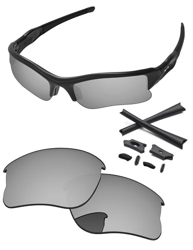 PapaViva Ersatzlinsen & Gummi-Kits für for Oakley Flak Jacket XLJ Pro+ Chromsilber Polarisiert PapaViva Ersatzlinsen & Gummi-Kits für for Oakley Flak Jacket XLJ Pro+ Chromsilber Polarisiert von PapaViva