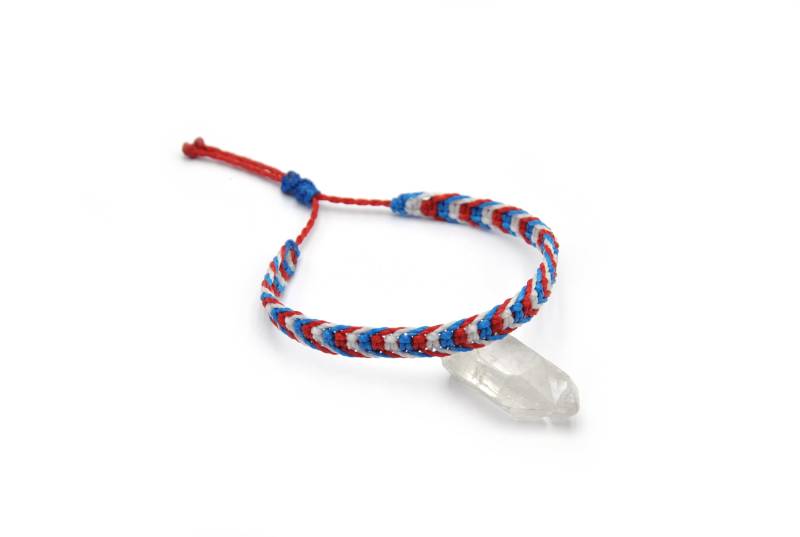 Blau Weiß & Rot Kordel Armband. Handgemacht Mit Gewachsten Fäden. Verstellbares Und Wasserdichtes Frankreich-Holland-Flagge Farben Réf.3Ppfrankreich Blau Weiß & Rot Kordel Armband. Handgemacht Mit Gewachsten Fäden. Verstellbares Und Wasserdichtes Frankreich-Holland-Flagge Farben Réf.3Ppfrankreich von PapachoCreations