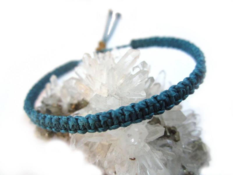 Petrol/Freundschaft/Bohemian/Surf Armband Makramee Handgemachte Réf.pp228 von PapachoCreations